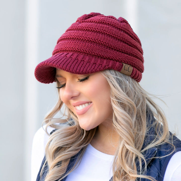 Indi Pink C C® Knit Brimmed Cap