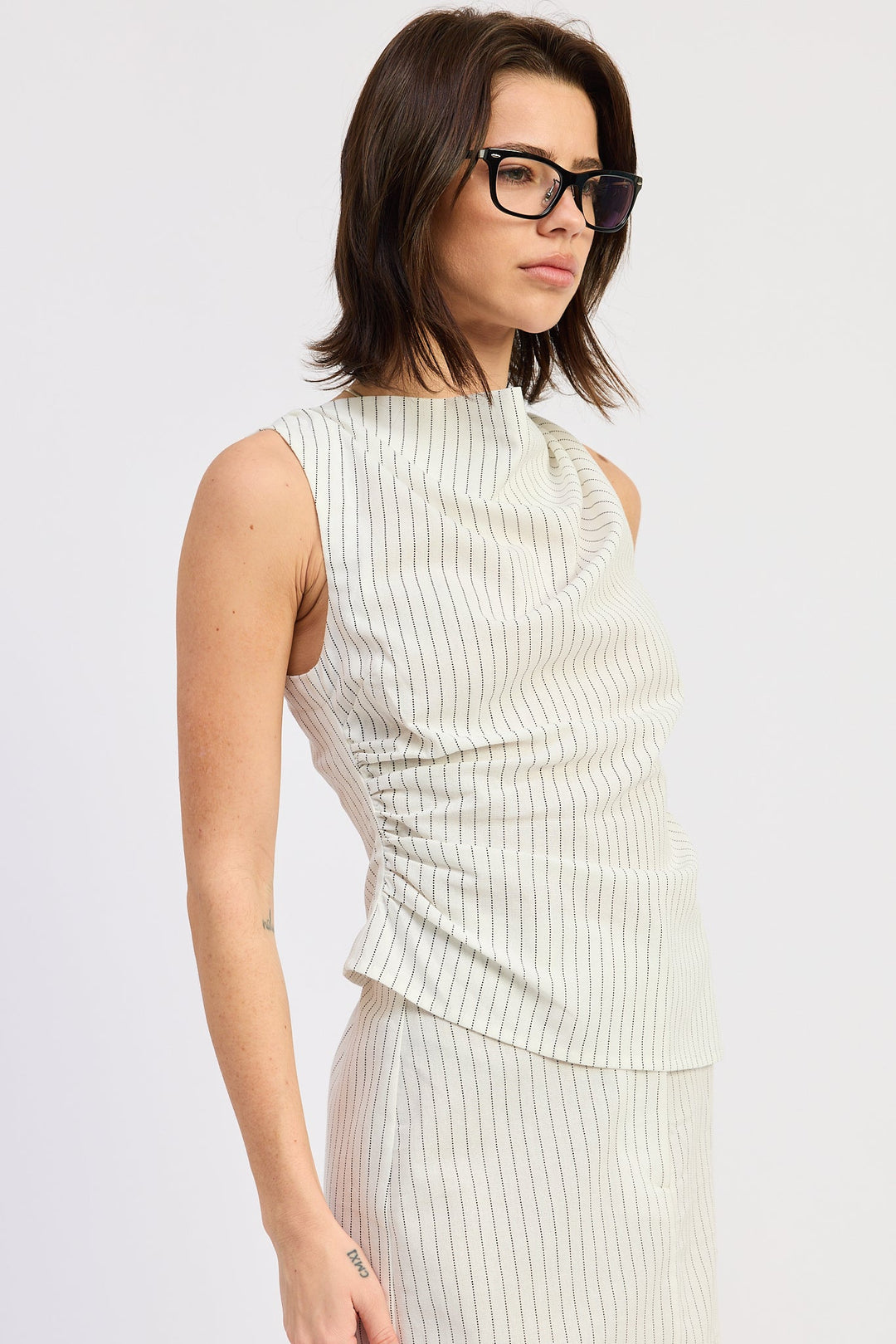 Off White Black Stripe Olivia Top