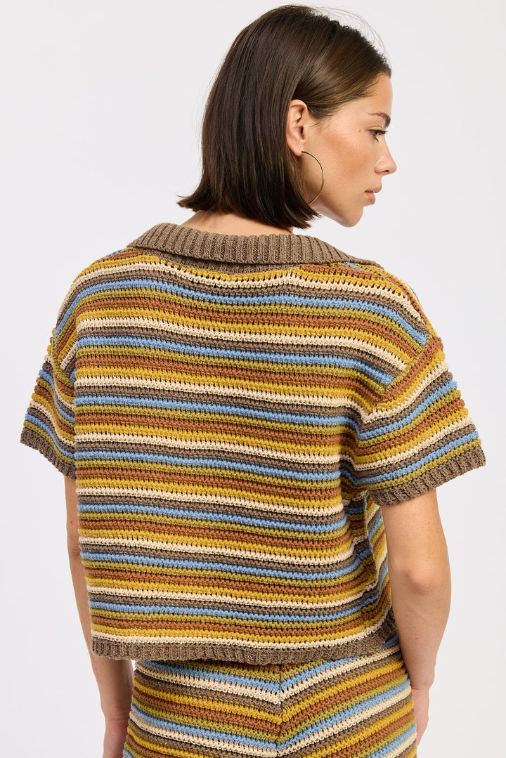 Brown Multi Daela Top