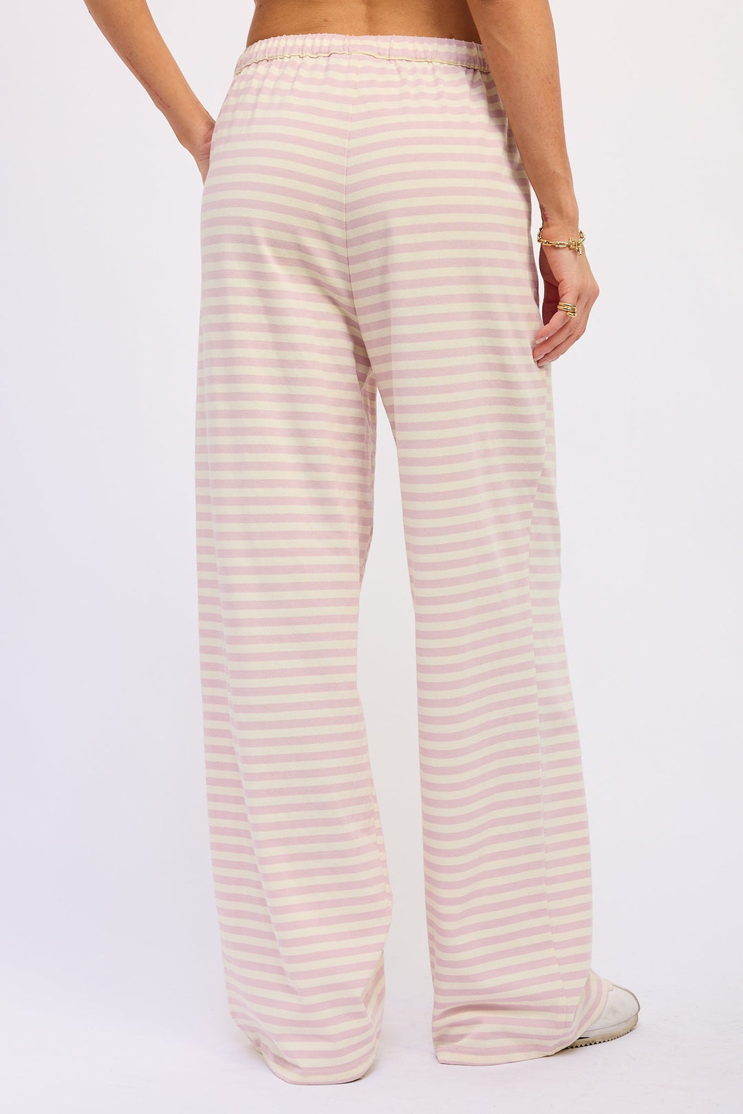 Avocado Ivory Stripe Nerina Striped Pants With Elastic Waistband