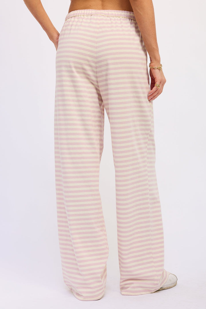 Avocado Ivory Stripe Nerina Striped Pants With Elastic Waistband