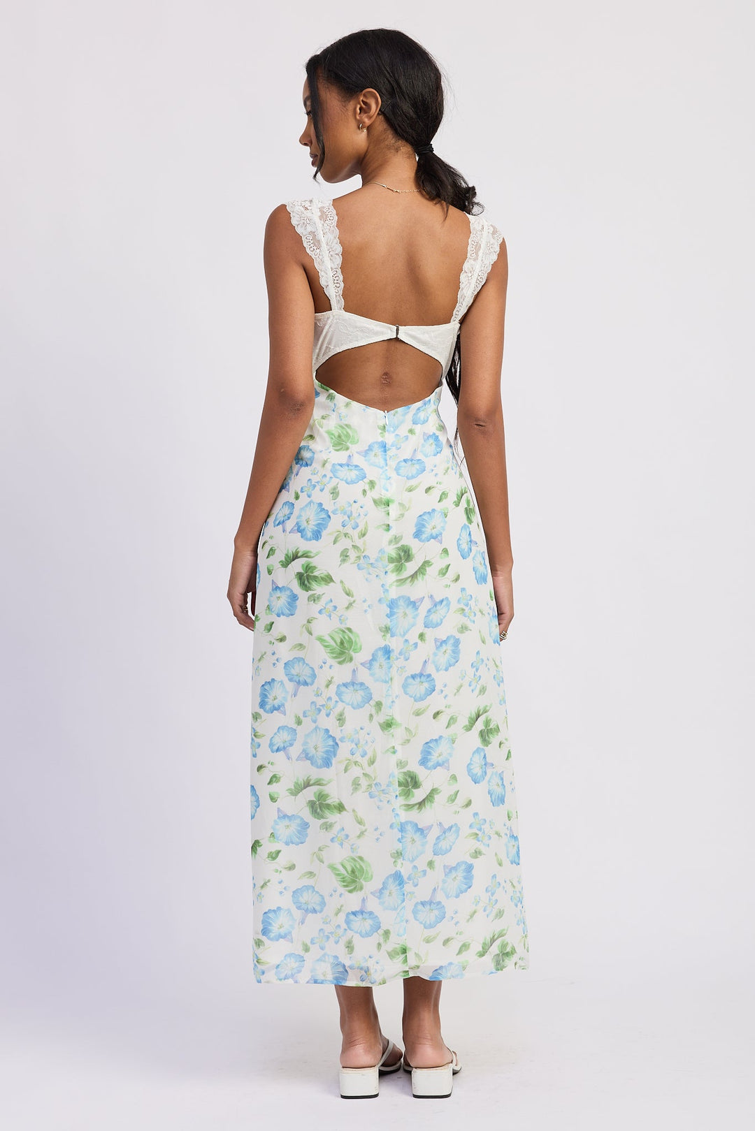 Blue Morning Floral Cassia Maxi Dress
