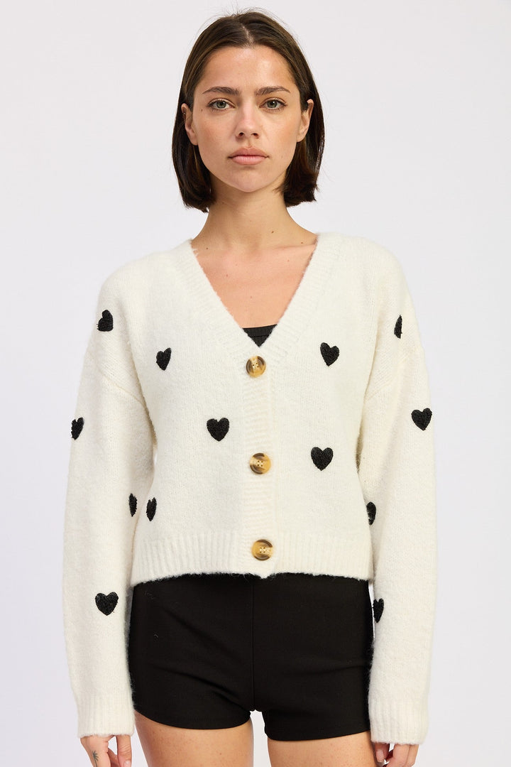 Ivory Black Juliette Cardigan
