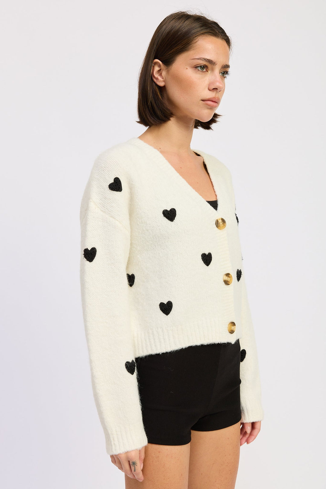 Ivory Black Juliette Cardigan