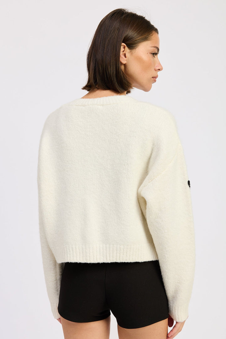 Ivory Black Juliette Cardigan