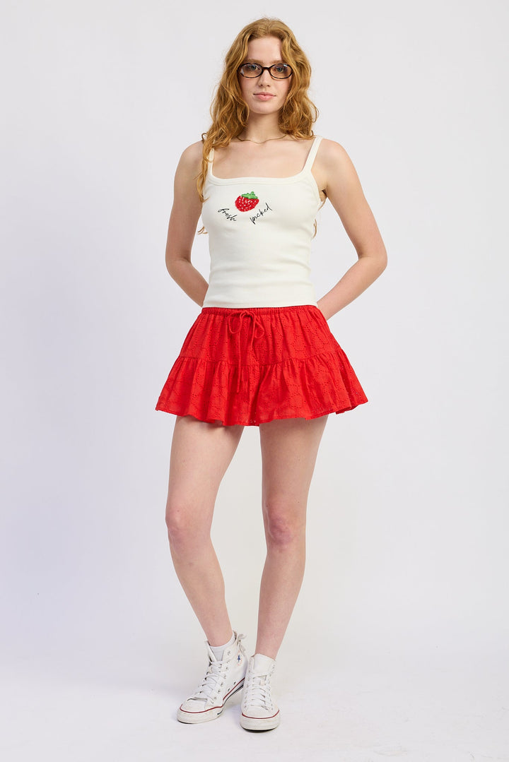 Red Brisa Skort