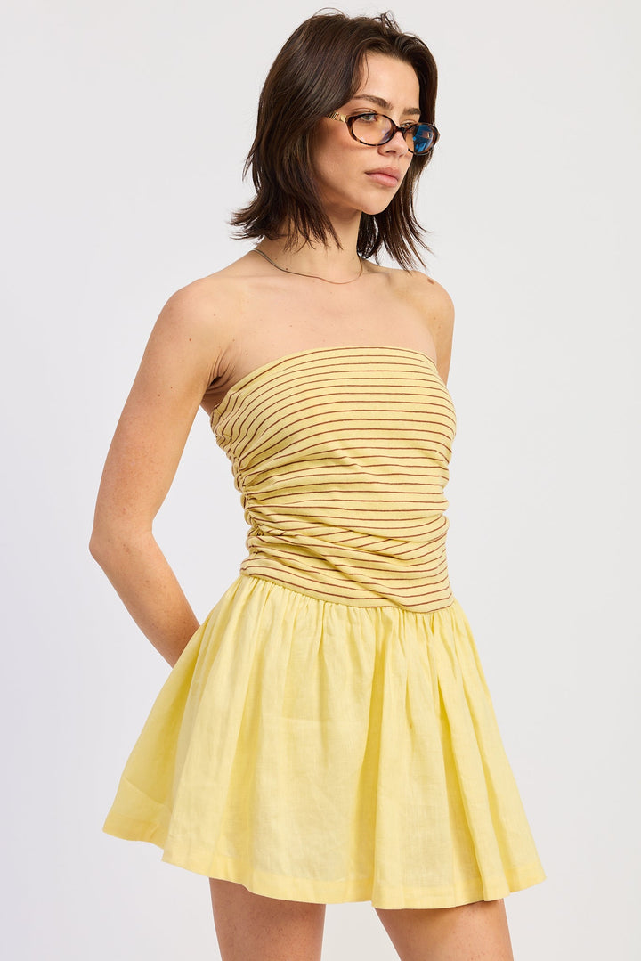 Yellow Mix Everose Mini Dress