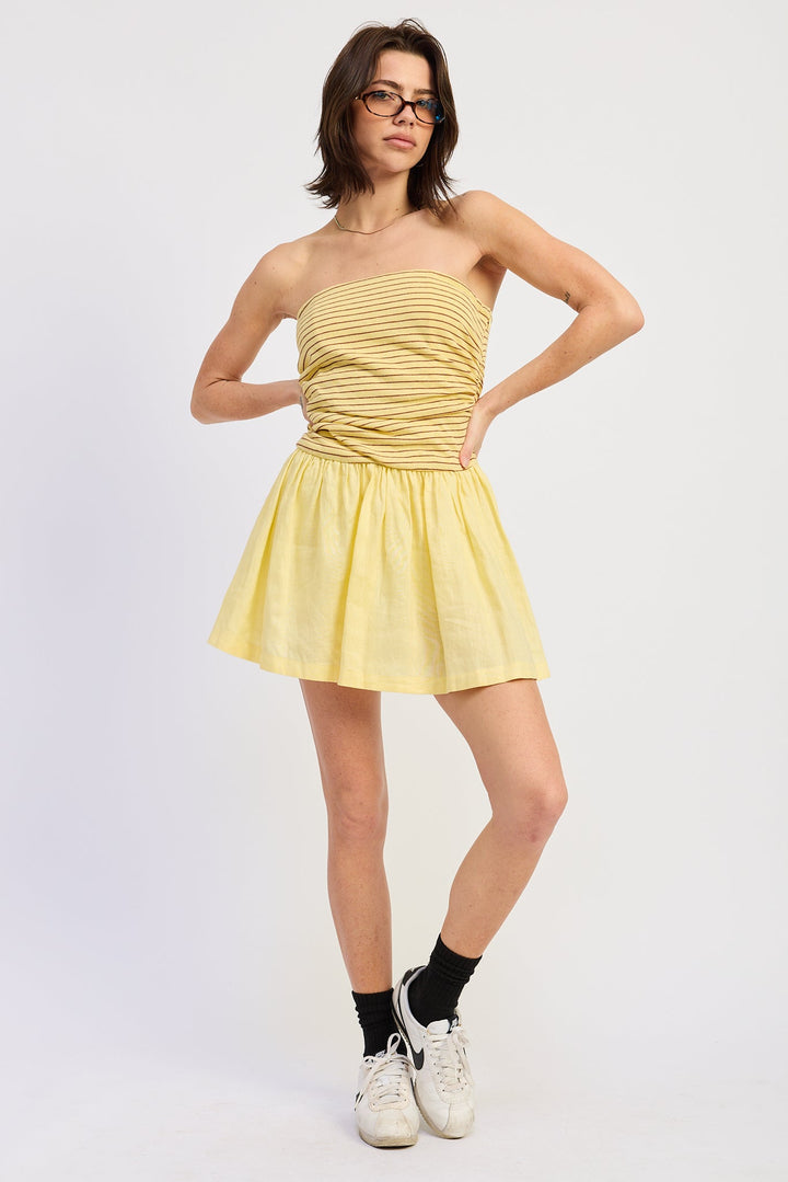 Yellow Mix Everose Mini Dress