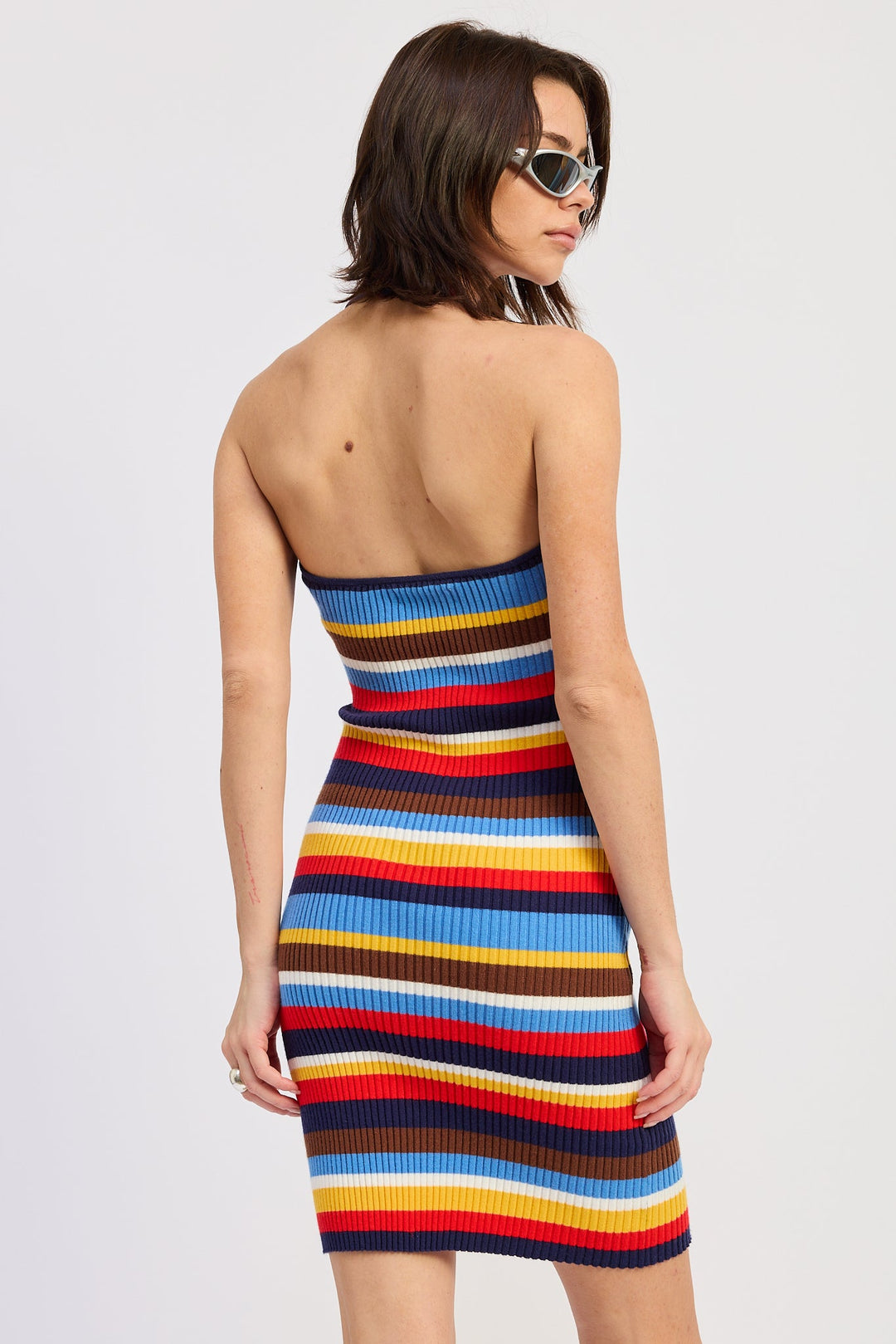 Navy Multi Calyx Mini Dress