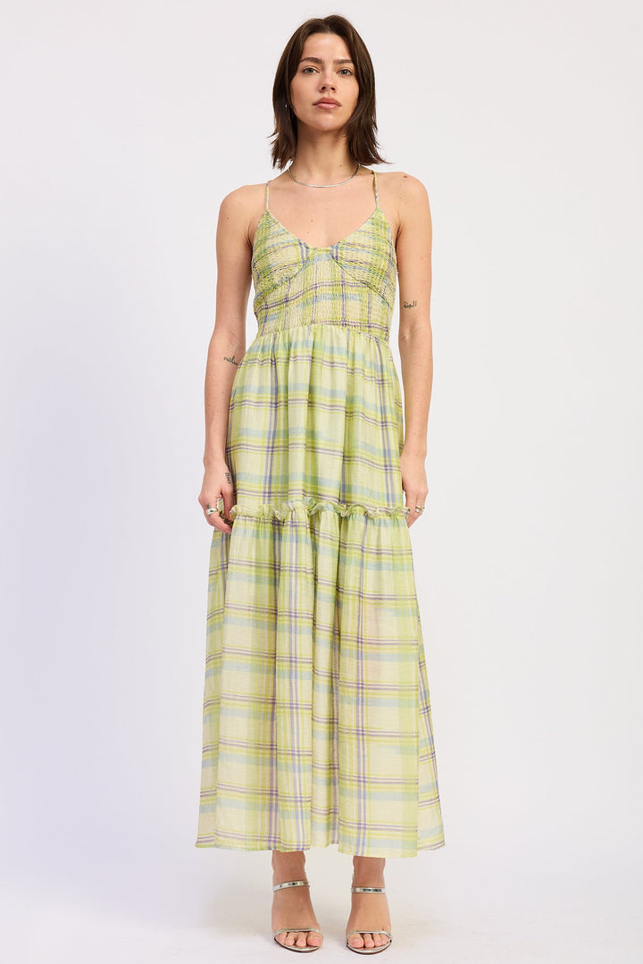 Lime Ondine Maxi Dress