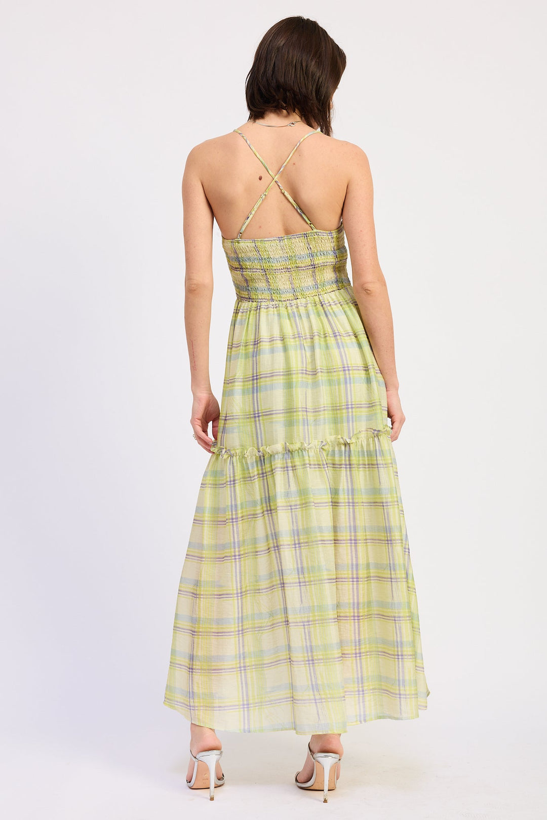 Lime Ondine Maxi Dress