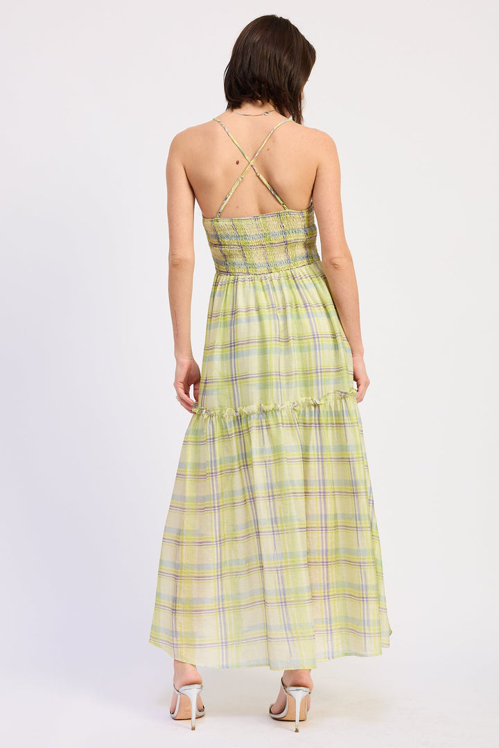 Lime Ondine Maxi Dress