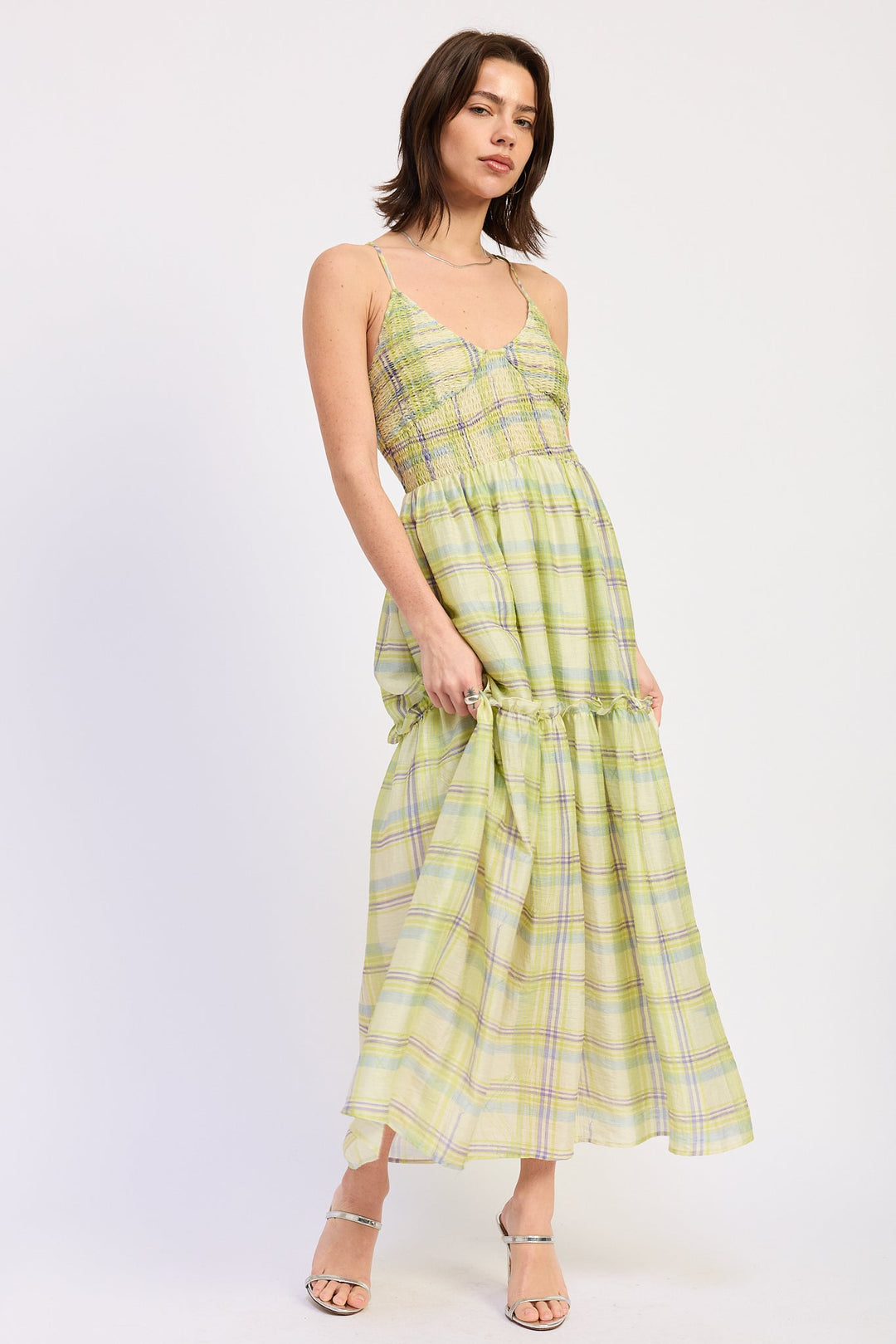 Lime Ondine Maxi Dress