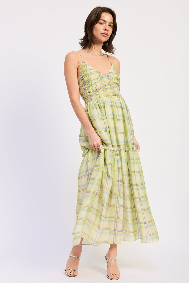 Lime Ondine Maxi Dress