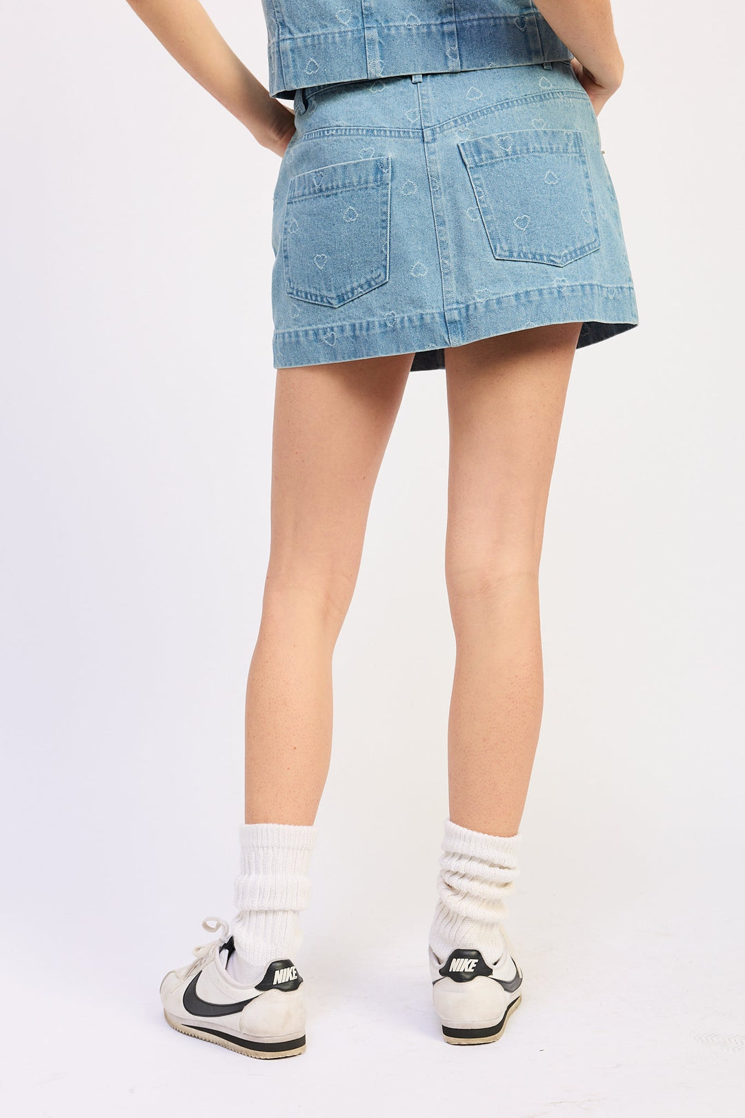 Light Blue Denim Solene Mini Skirt