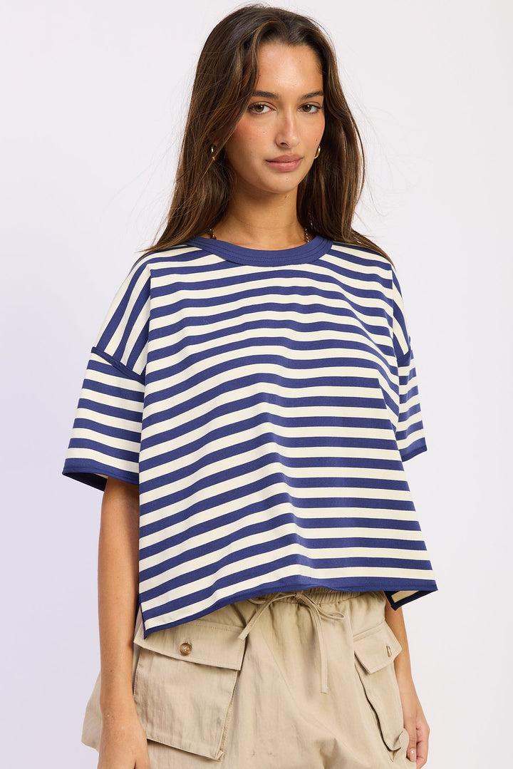 Navy Ivory Fenella Top