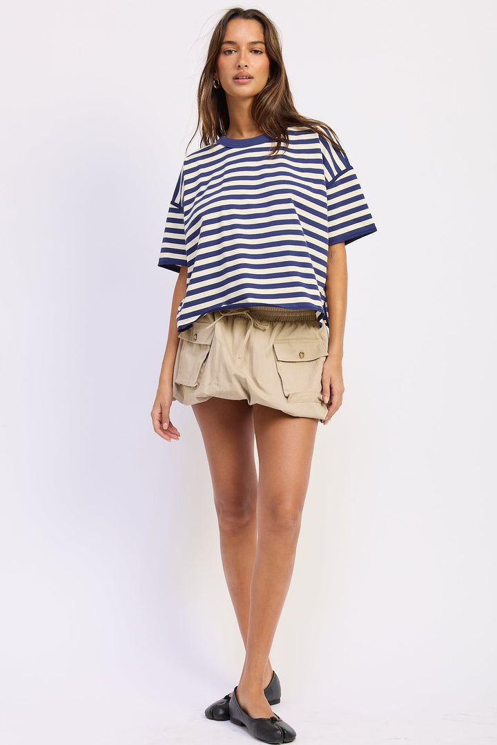 Navy Ivory Fenella Top