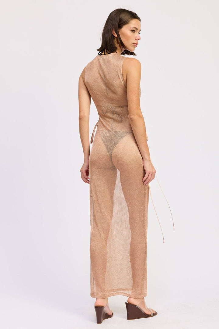 Rose Gold Gilda Maxi Dress
