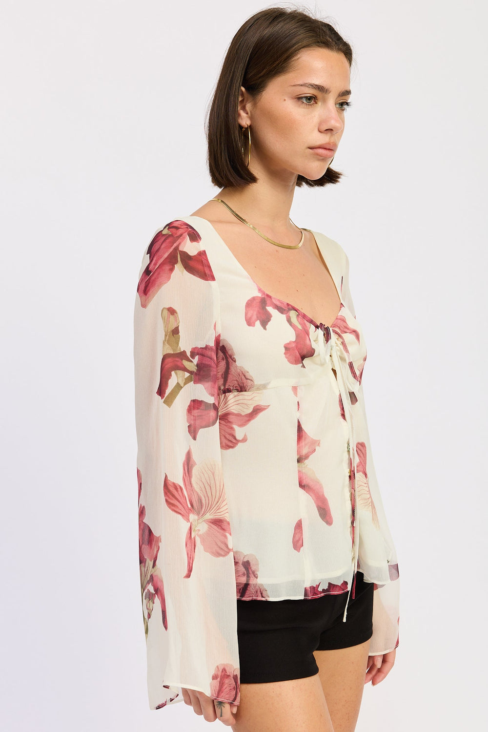 Ivory Red Liliosa Blouse