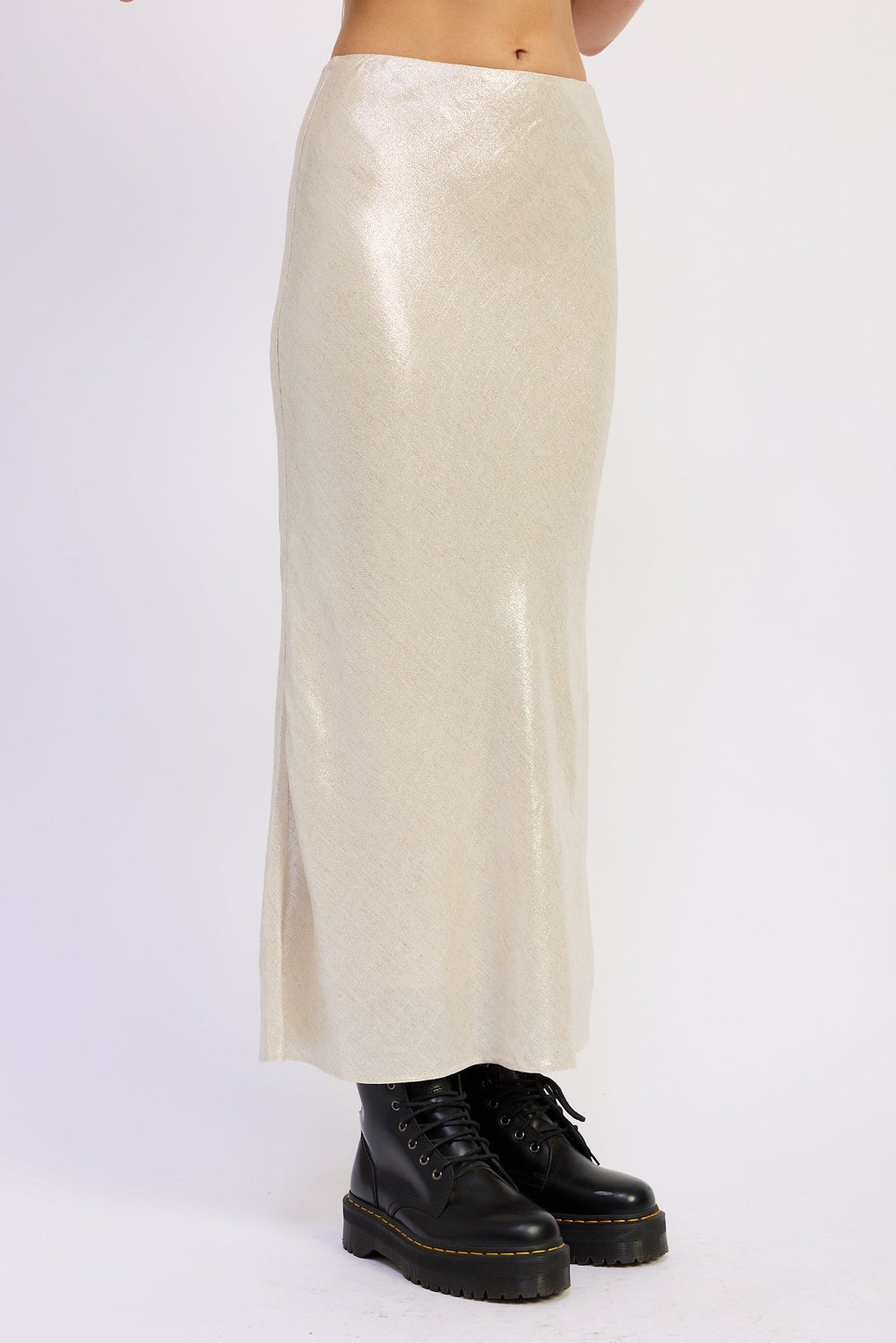 Champagne Hani Midi Skirt