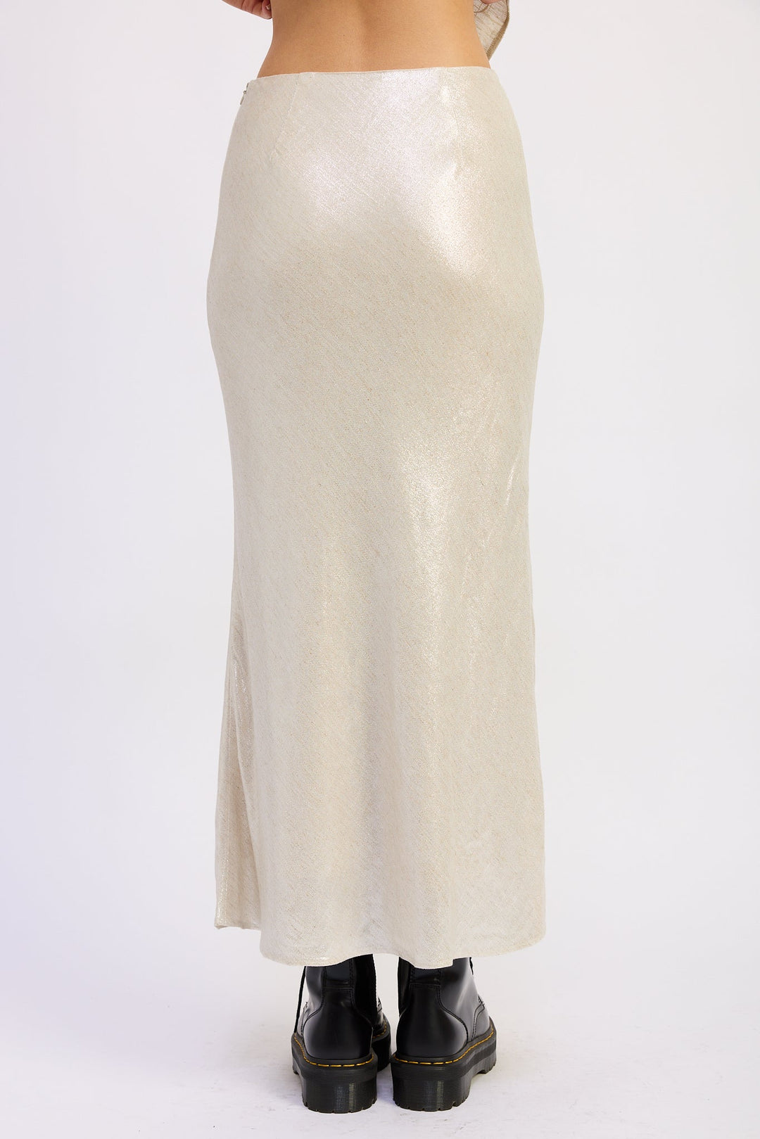 Champagne Hani Midi Skirt