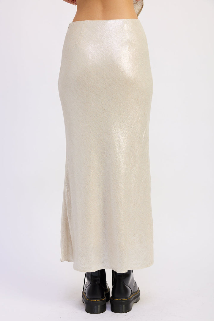 Champagne Hani Midi Skirt
