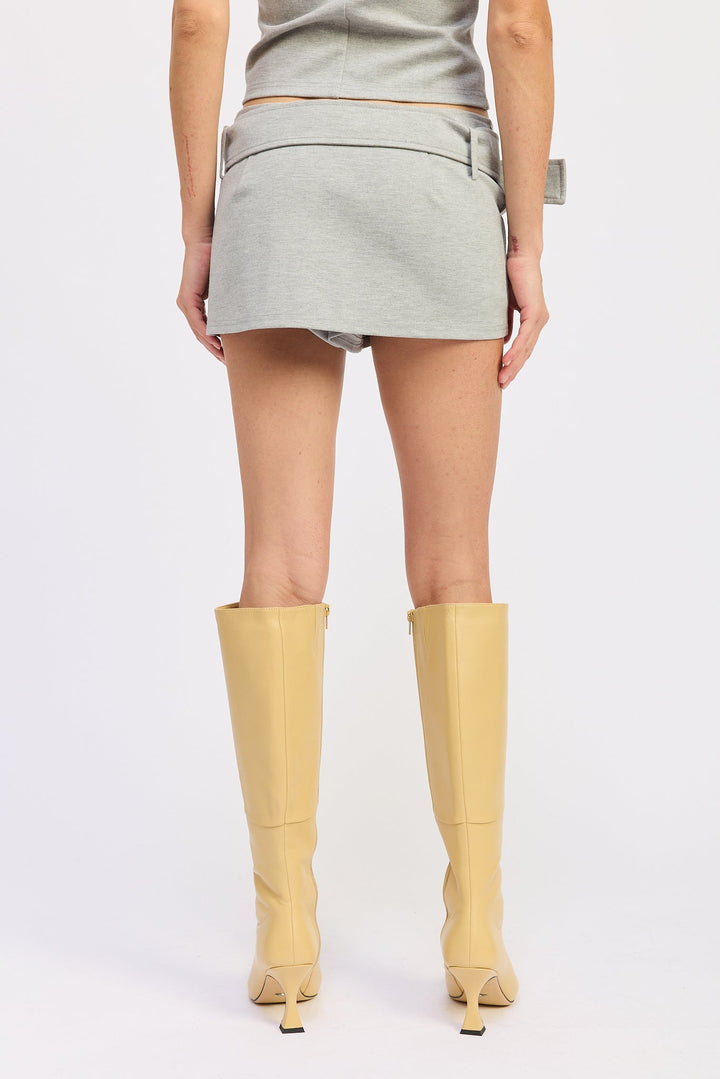 Heather Gray Lyra Mini Skirt