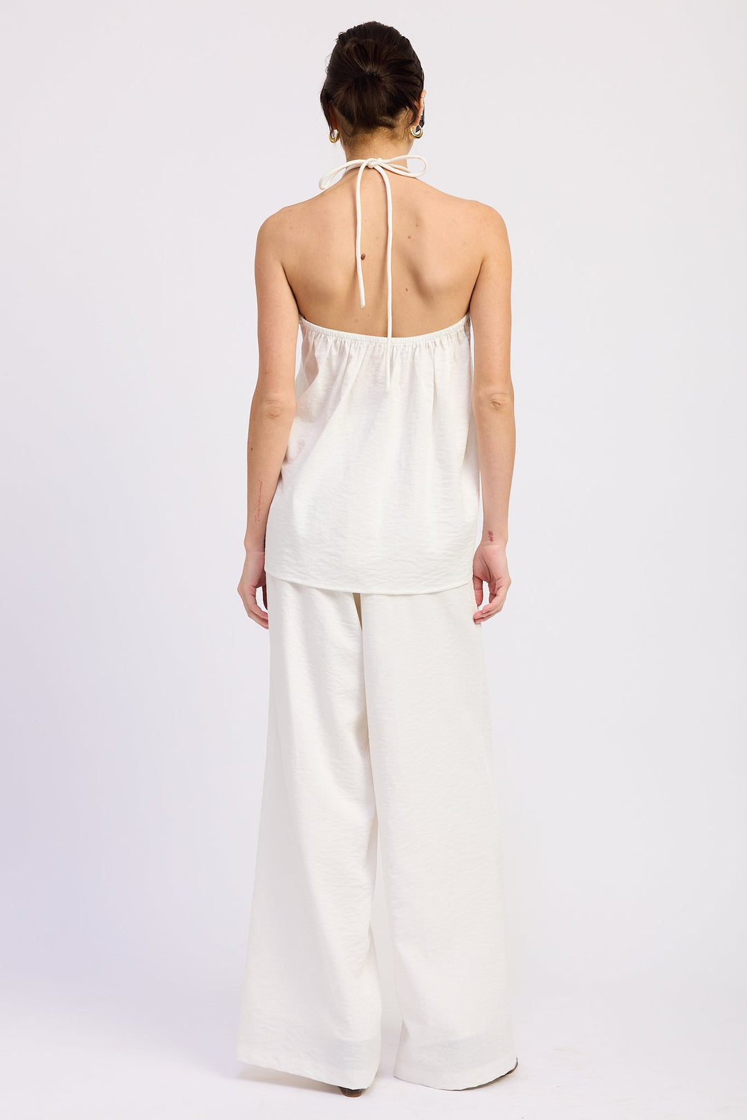 Red Nora Wide Leg Pants