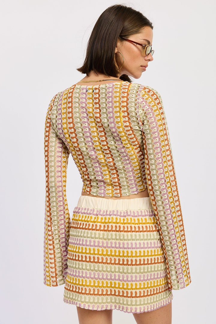 Sage Multi Daleyza Mini Skirt