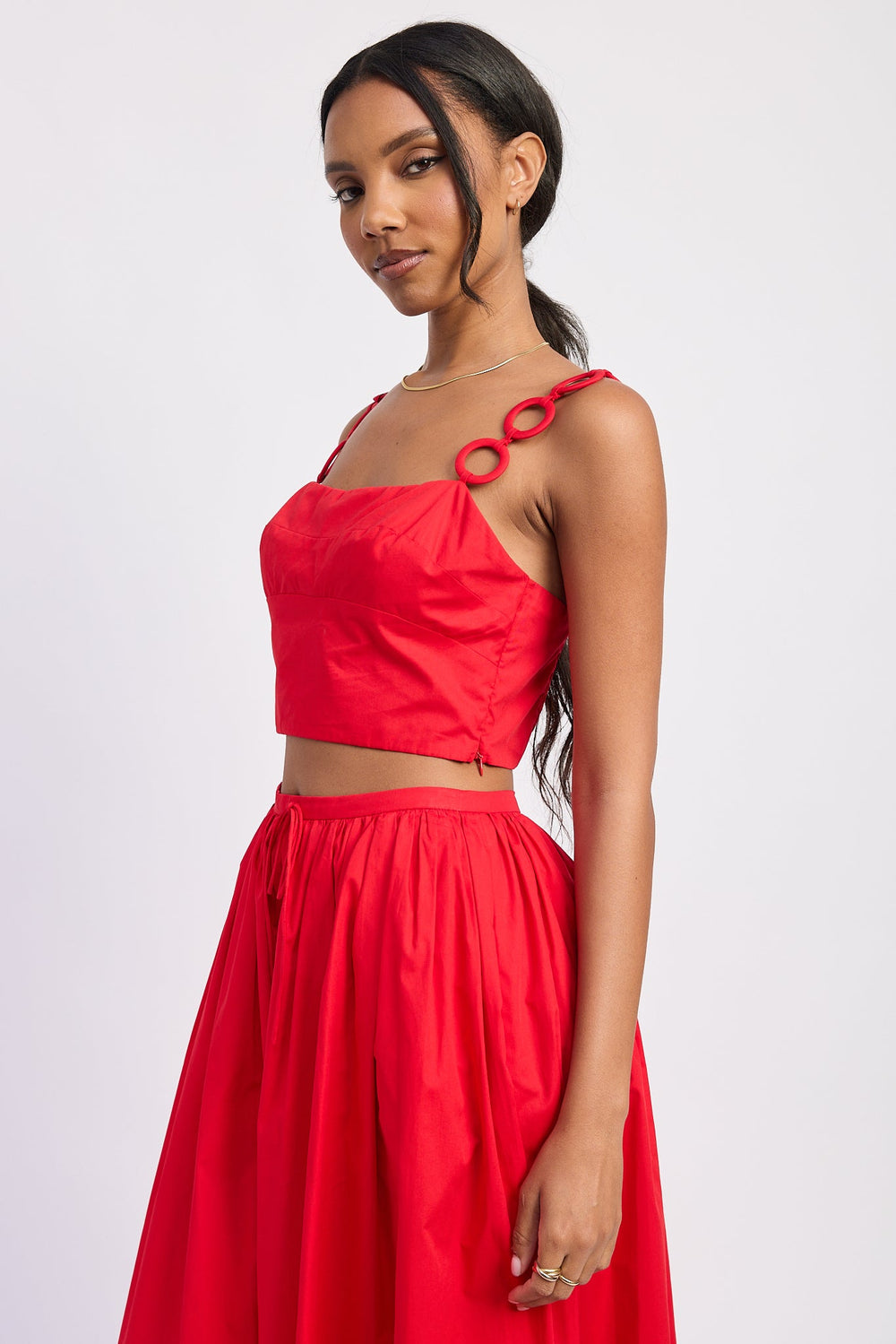 Red Poppy Crop Top