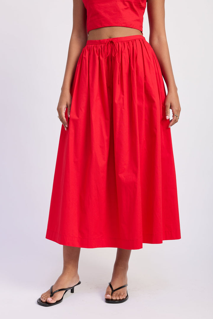 White Poppy Midi Skirt