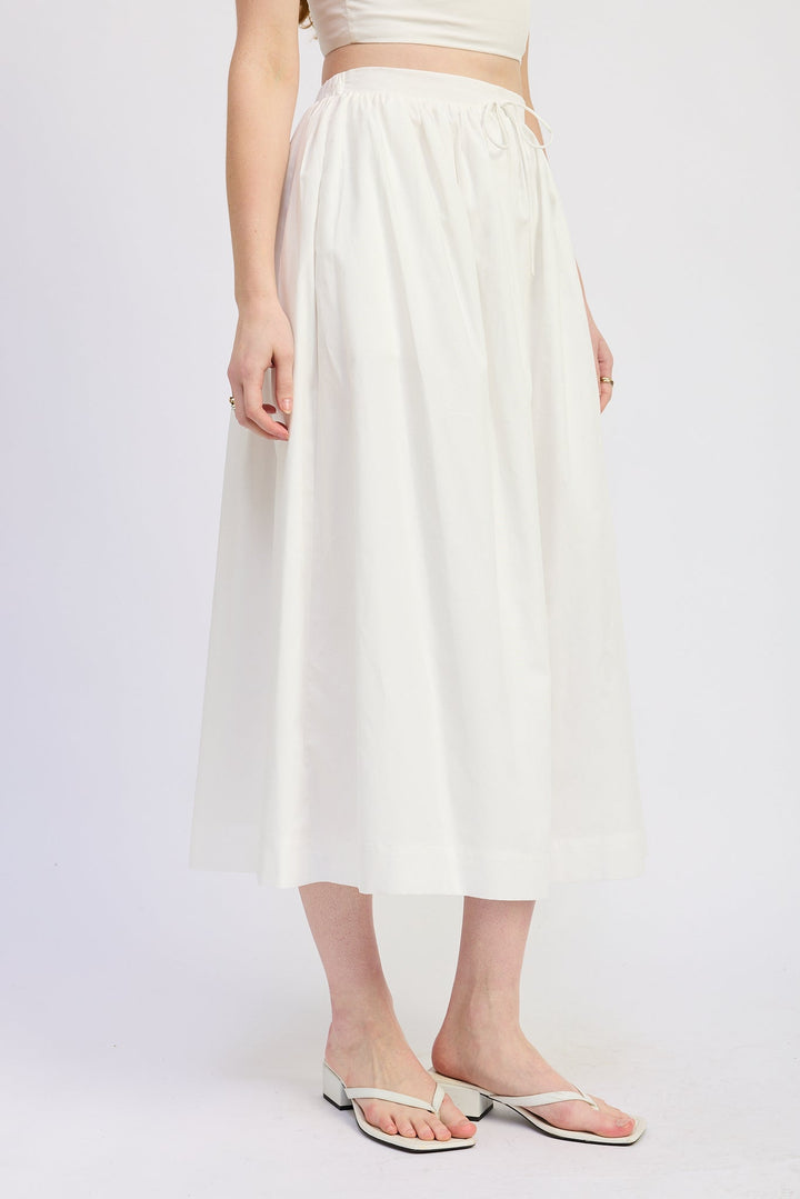 White Poppy Midi Skirt
