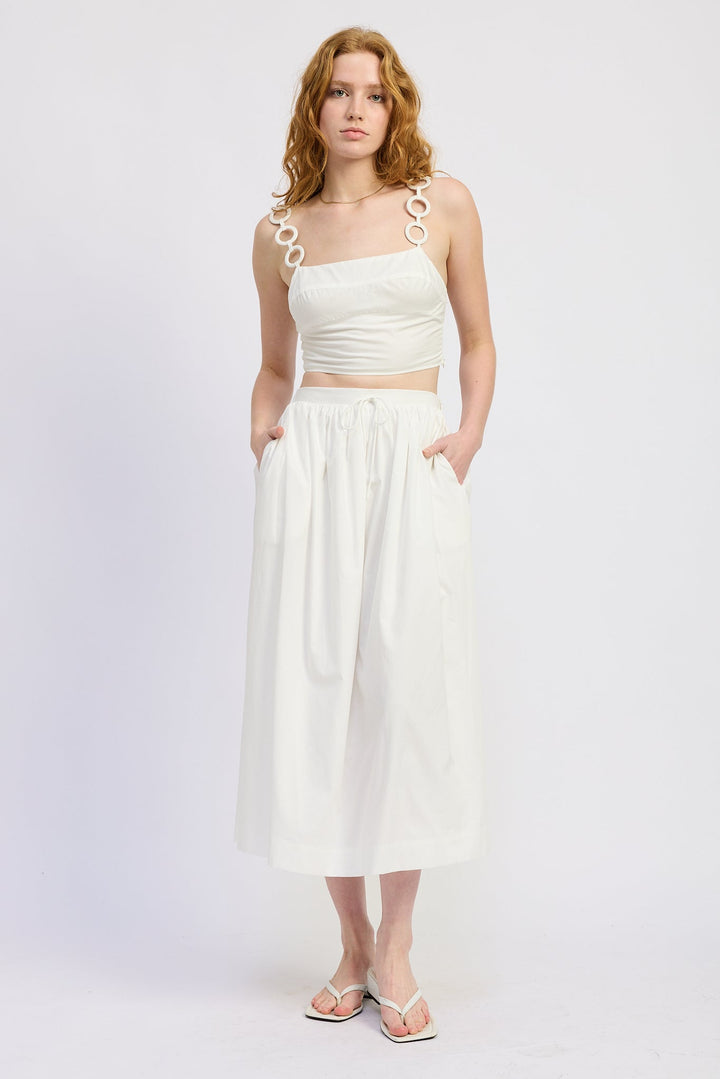 White Poppy Midi Skirt
