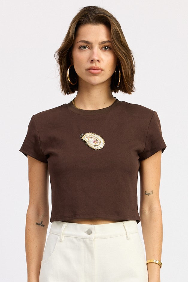 Chocolate Zuleika Baby Tee