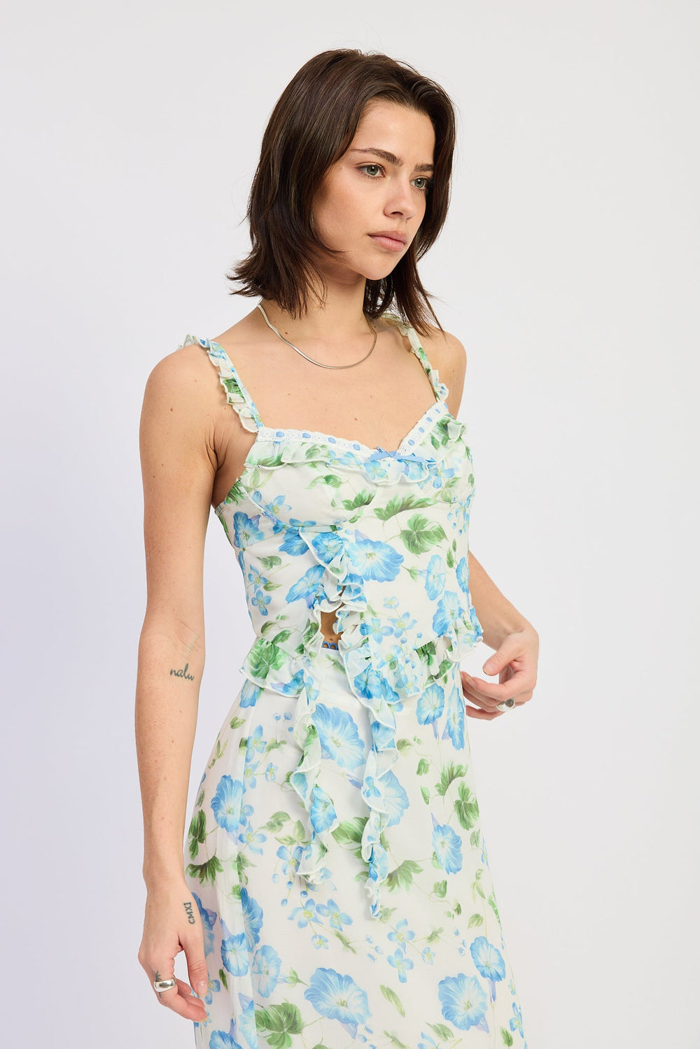 Blue Morning Floral Kyleigh Top