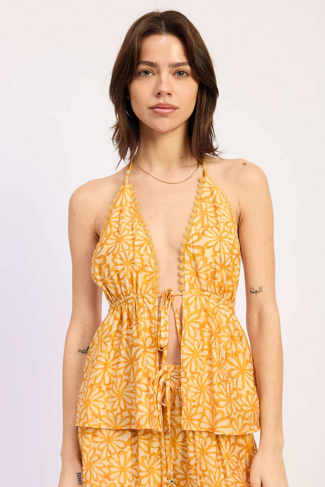 Tangerine Elowen Halter Top