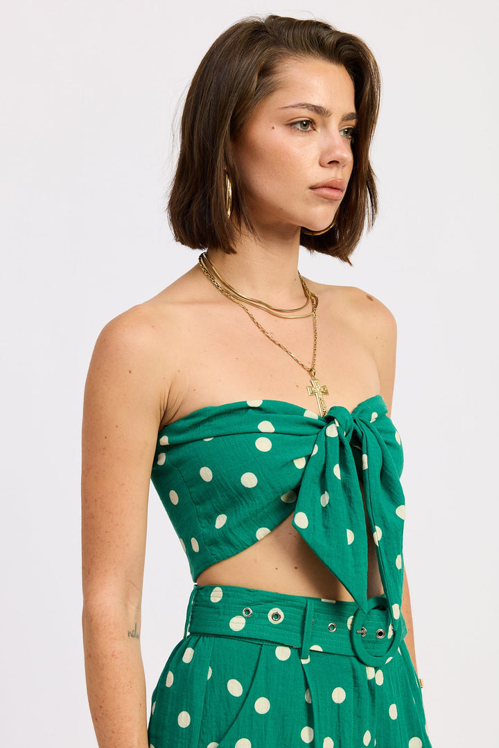 Green Selkie Crop Top