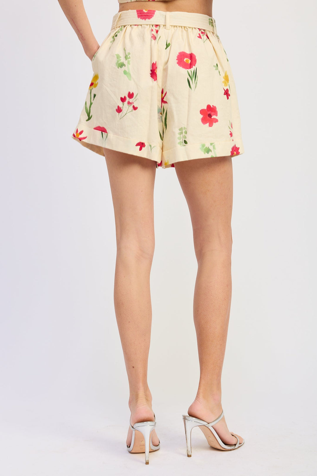 Ivory Multi Vionnet Shorts