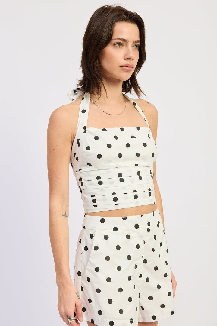 Off White Black Polka Dot Lola Top