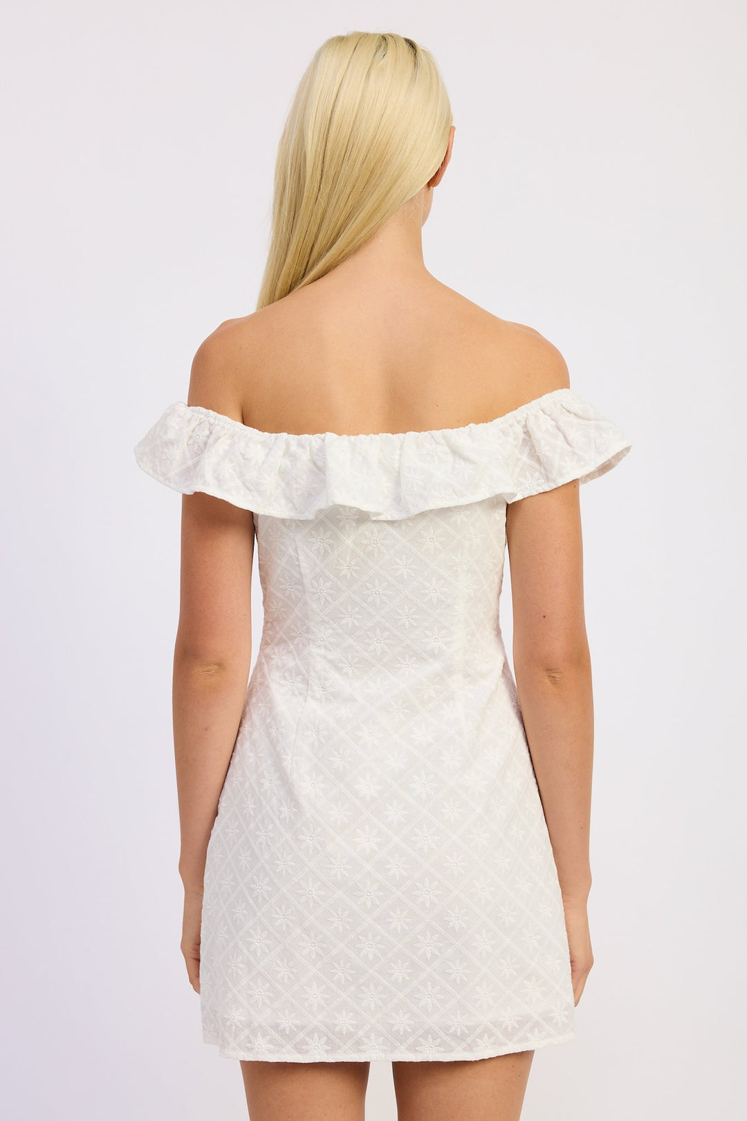 Off-White Grace Mini Off Shoulder Dress