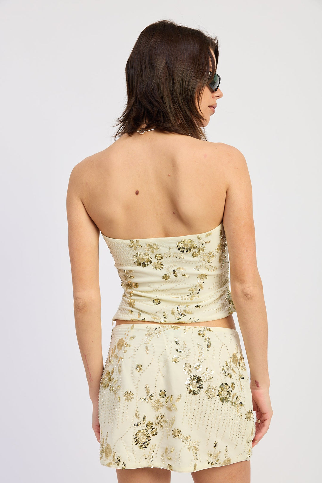 Ivory Iris Tube Top