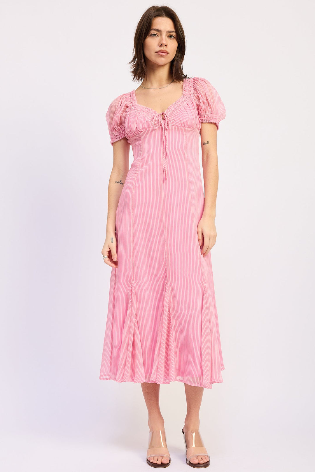 Pink Bellis Midi Dress