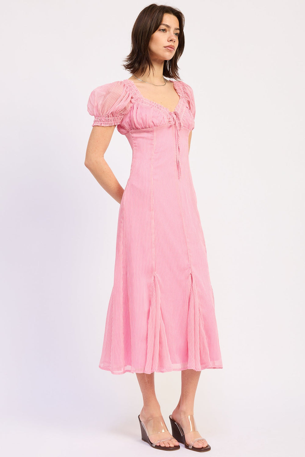 Pink Bellis Midi Dress