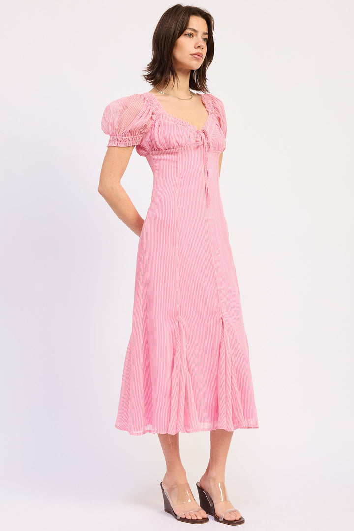 Pink Bellis Midi Dress