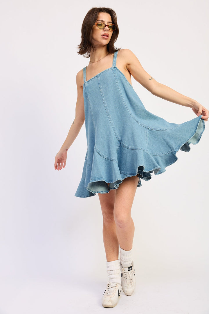 Light Denim Laurel Overall Dress