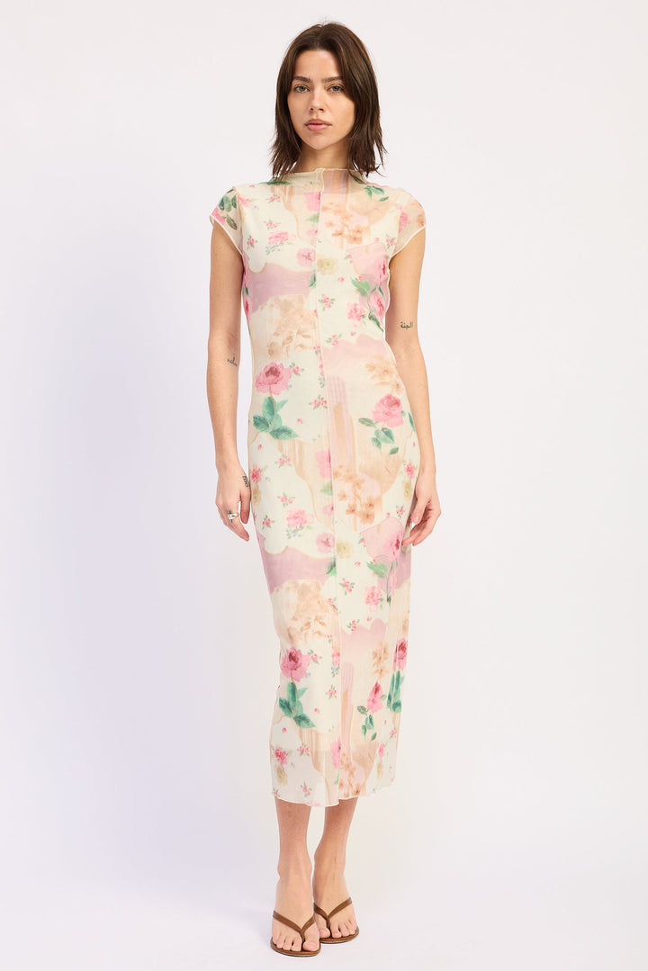 Ivory Rose Pink Julie Midi Dress
