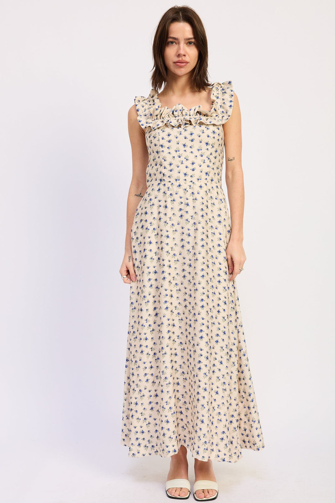 Blue Multi Kinsley Midi Dress