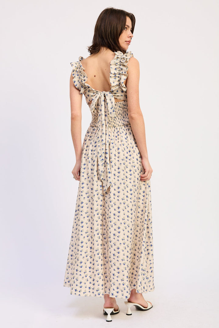 Blue Multi Kinsley Midi Dress