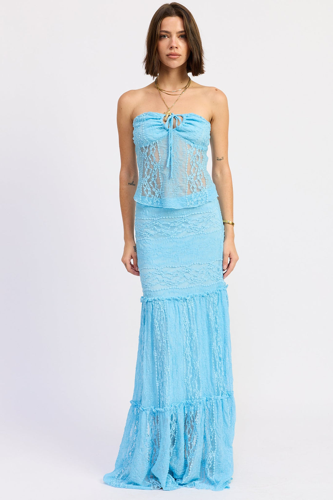 Baby Blue Zara Maxi Skirt
