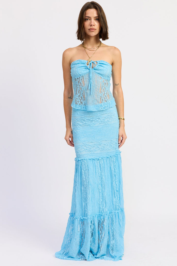 Baby Blue Zara Maxi Skirt